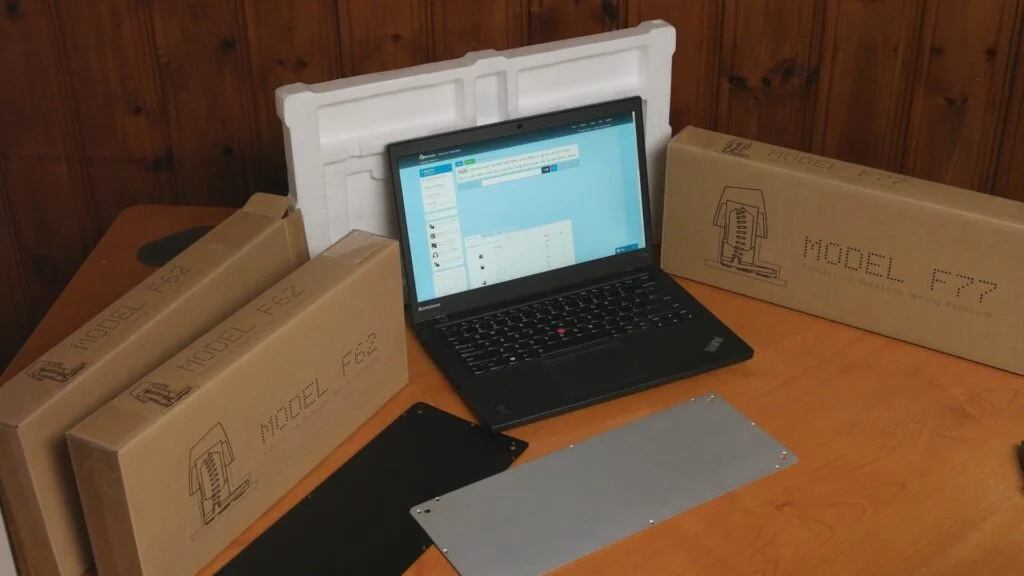 What makes up a Model F Keyboard? + Detailed production status of each part 19 Product packaging – boxes and outside foam – outside foam is going into production this month; currently waiting for corrected box samples that use thick double walled cardboard for maximum protection during shipping