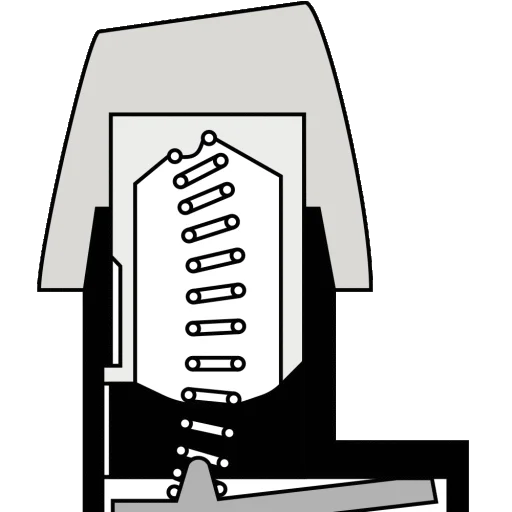 What makes up a Model F Keyboard? + Detailed production status of each part 13 The buckling of the spring causes the flipper/pivot plate to be pressed down on the capacitive PCB, thus completing the circuit and sending the pressed key’s signal.