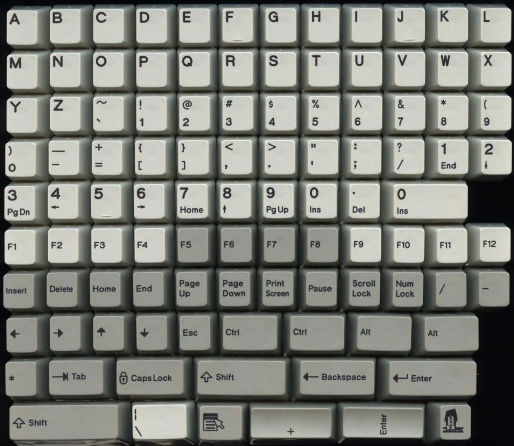 Below is a high resolution scan of the new Model F sublimated keys on my Epson V700, along with a detailed crop of the same image to show the quality.