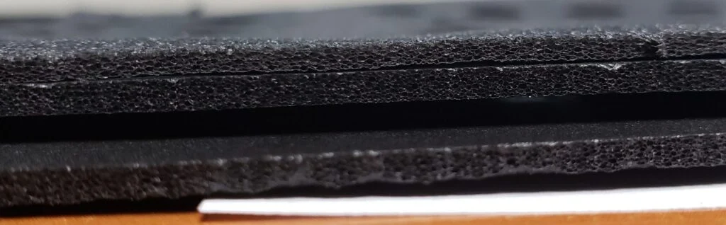 Brand New Model F June Update – printed key sets and keyboards continue shipping, first photos of the blue and gray sublimated keys, and more! 8 Can you tell whether each of the three foams in the photo below is the new or original design?