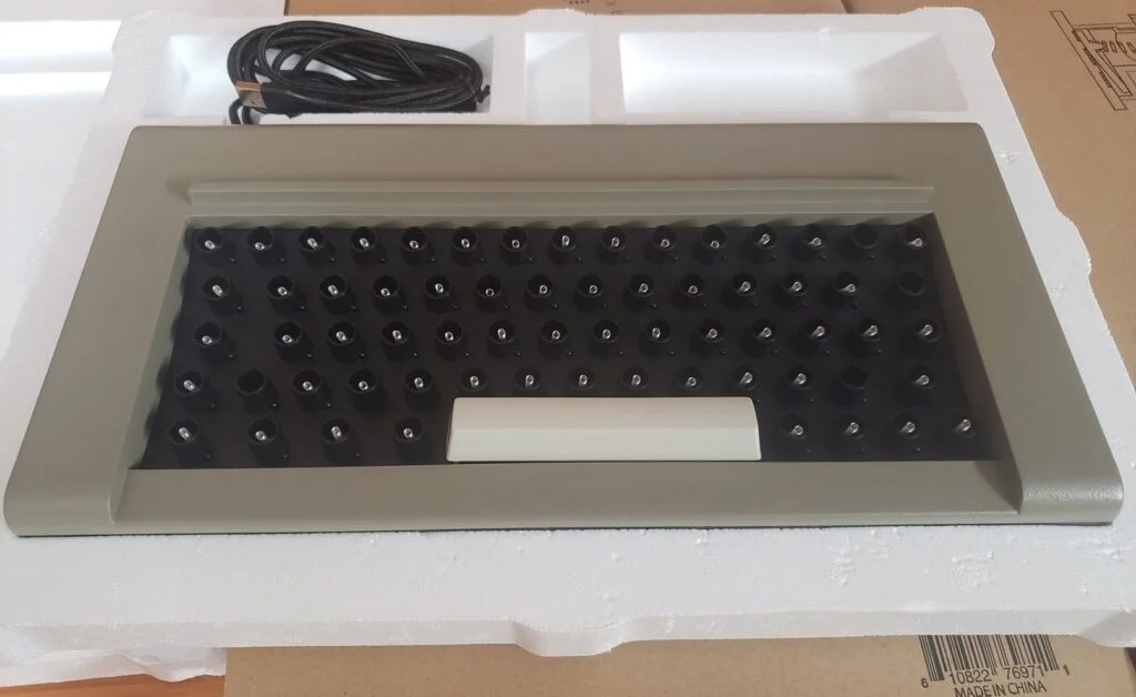 Brand New Model F August Update – keyboards continue shipping, new Beam Spring project launch, and more! 9 Keen-eyed folks will notice an error in the flipper placement around the | and Enter keys for one board – some of the many errors needing to be addressed during the QC process (was fixed soon after the photo was taken). These errors and other errors such as mislabeled variation numbers from the factory on the boxes have slowed down the QC process and is one of the reasons I will continue mailing out keyboards the rest of the year most likely.
