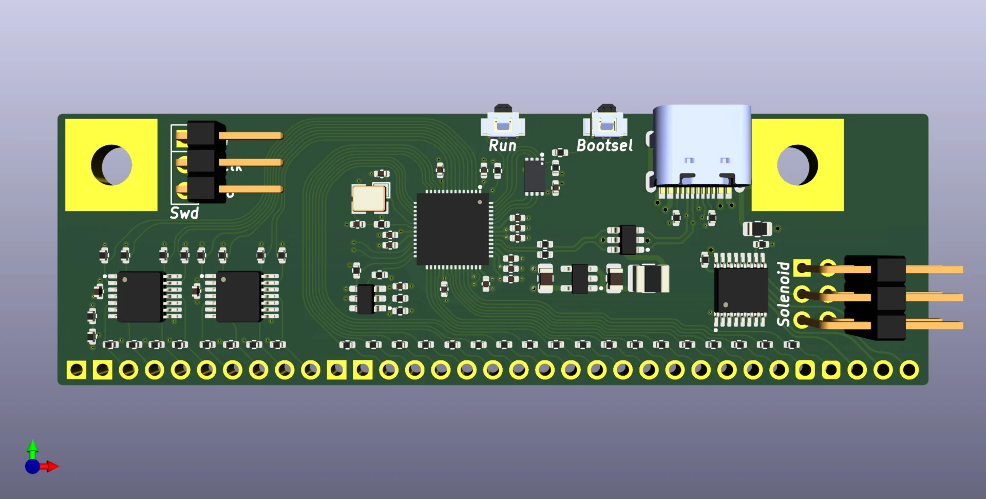 PS/2 support – A welcome surprise is that Rico has designed an add-on board that adds PS/2 support, however it has not yet been programmed on the firmware side so some development will be needed. It plugs into the solenoid header, which would not be needed for LEDs nor the solenoid, given the separate LED through holes and the PS/2 connection not permitting the required power for a solenoid.