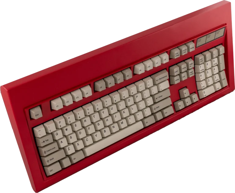 Brand New Model F Keyboards 34 Colors from left to right: Off-White/Beige, Industrial Gray, Black, Regular Gray, Dark Blue, Light Blue, True Red