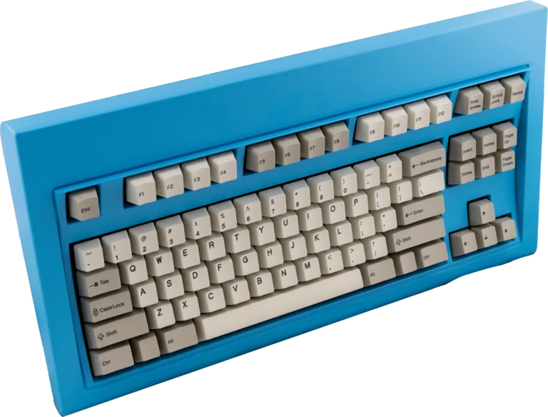 Brand New Model F Keyboards 33 Colors from left to right: Off-White/Beige, Industrial Gray, Black, Regular Gray, Dark Blue, Light Blue, True Red