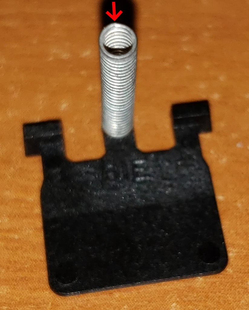 Model F Manual 17 Spring position relative to barrel edge